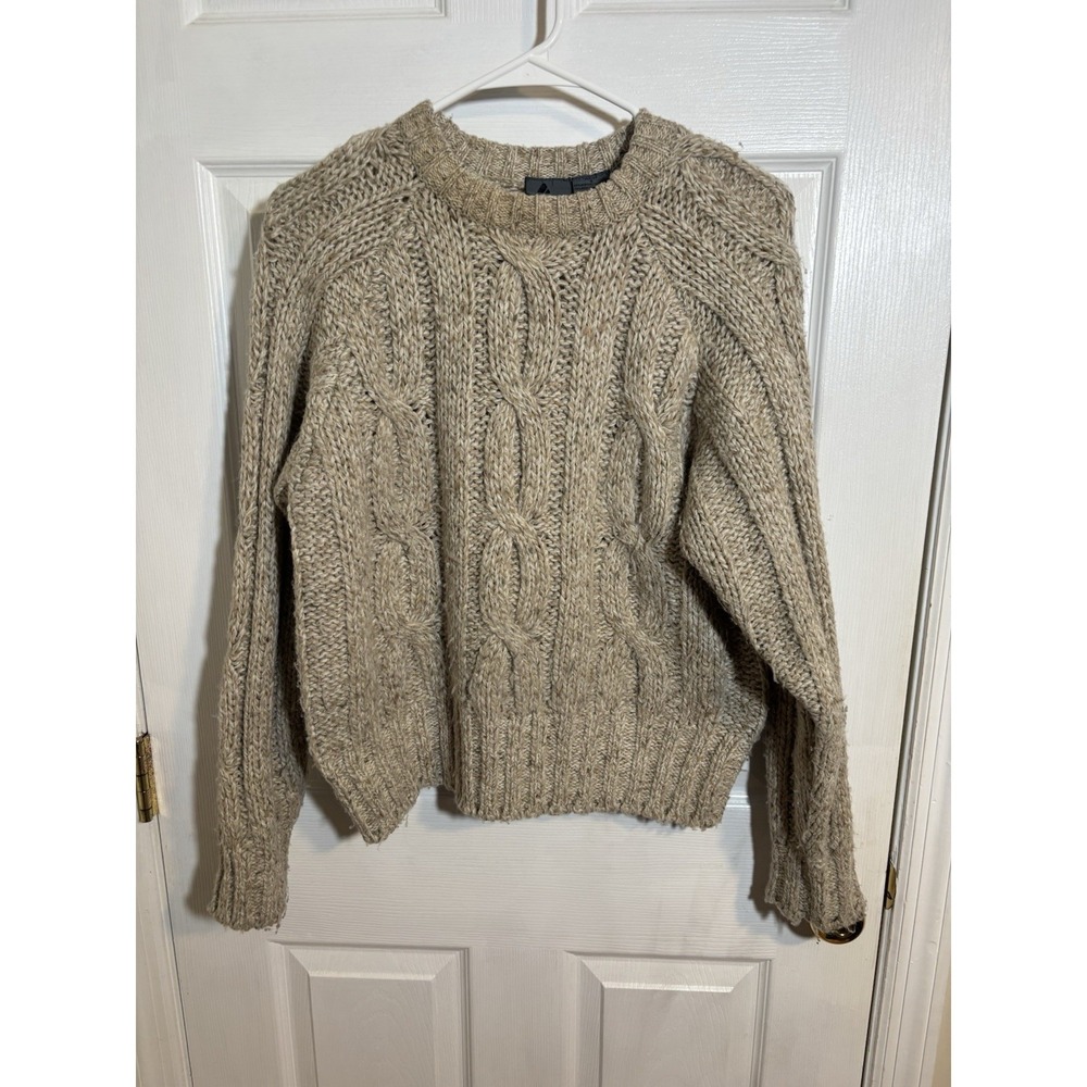 Vintage Liz Wear Chunky Cable-knit Sweater Small Wool/Acrylic